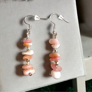 Pink Peruvian Opal earrings